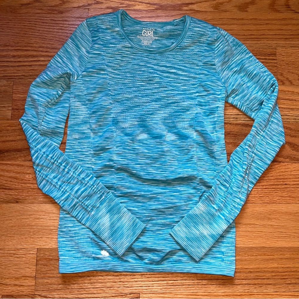 Athleta Girl blue and green long sleeve top size medium 8-10